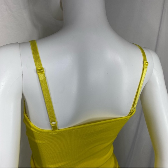 Faded Glory Sunshine Yellow Ribbed Lace Cami - Picture 3 of 6